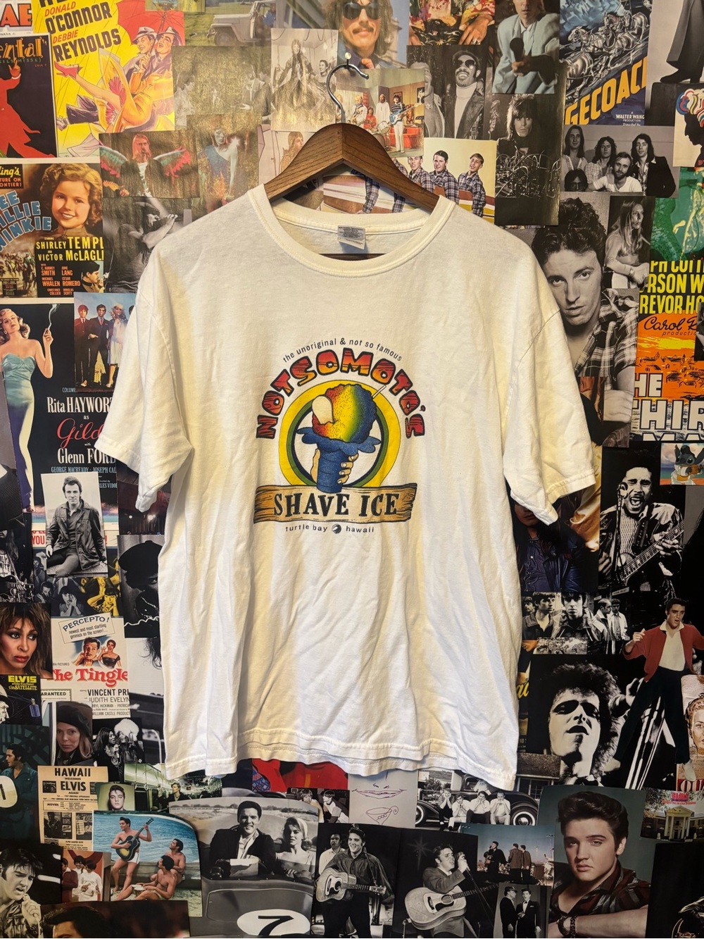 Gildan White Tee with Multicolor 'Not Some Oto's Shave Ice' Logo